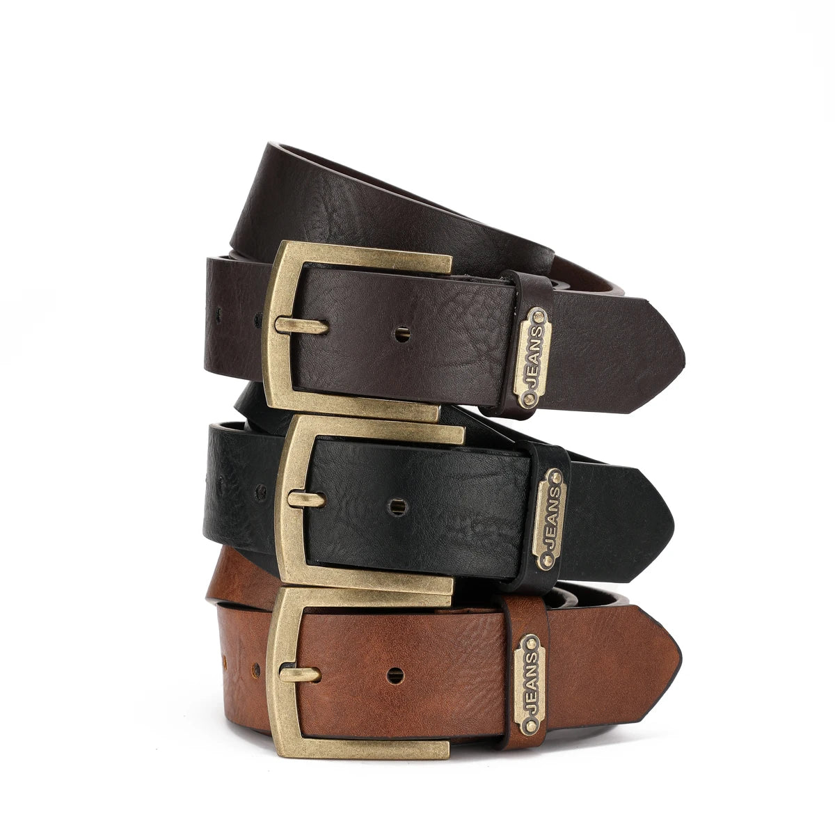 A casual, individual and retro belt, a Western-style clothing accessory, metal buckle, PU belt, suitable for both men and women