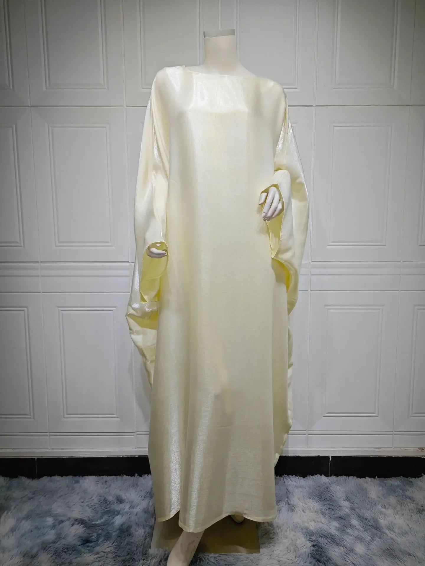 2024 Muslim Dress Women Summer Fashion Muslim Long Sleeve Satin Plus Size Long Abaya Kaftan Abaya Dubai Abaya Muslim Clothes