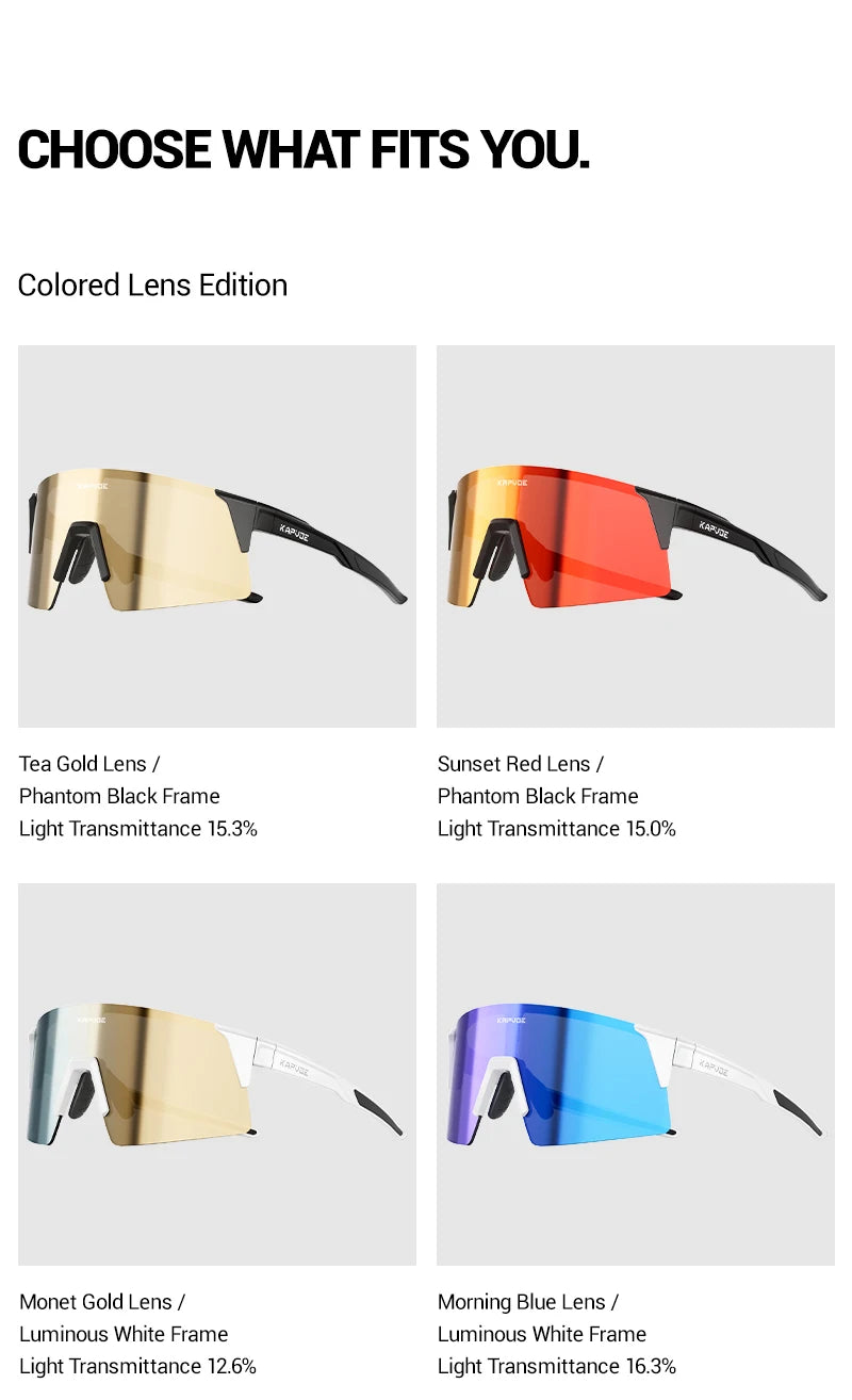 Kapvoe Photochromic Men Bike Cycling Sunglasses Women Glasses Bicycle Sports Running Glasses Outdoor UV400 New Road Goggles