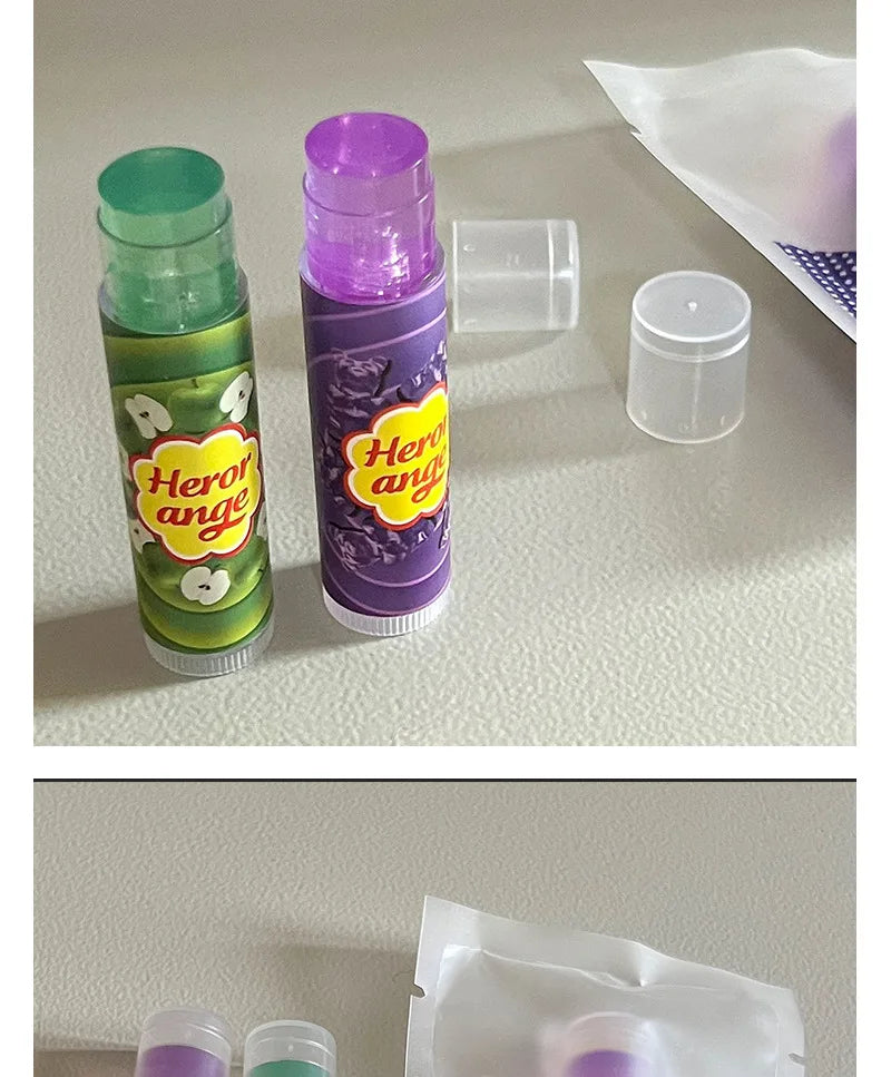 Fruit Moisturizing Lip Balm Grapes Makeup Jelly Lighten Lines Plump Lip Care Lip Tint Nude Lipstick Primer Colorless Lip Care