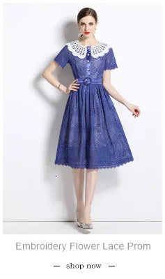 Sheath Bodycon Flower Embroidery Lace Prom Dress – Women's Summer/Fall Short Sleeve Midi Evening Dress