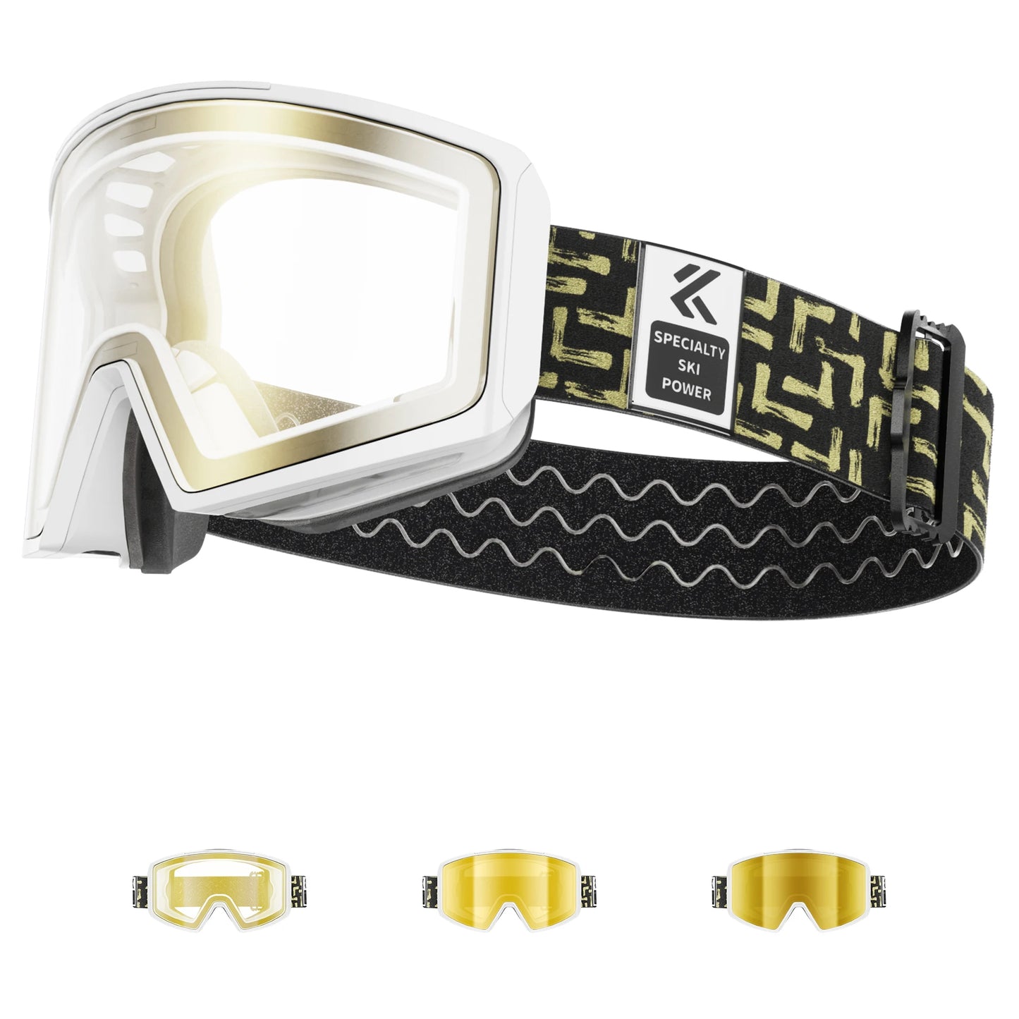 KAPVOE New Ski Snowboard Mask Goggle Men Women UV400 Protection Snow Glasses Magnetic Attraction Anti-Fog Skiing Goggles Adult