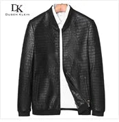 Brand leather jackets formen Genuine Sheepskin coats Crocodile pattern Dusen Klein Fashion leather men coat and jacket J1718