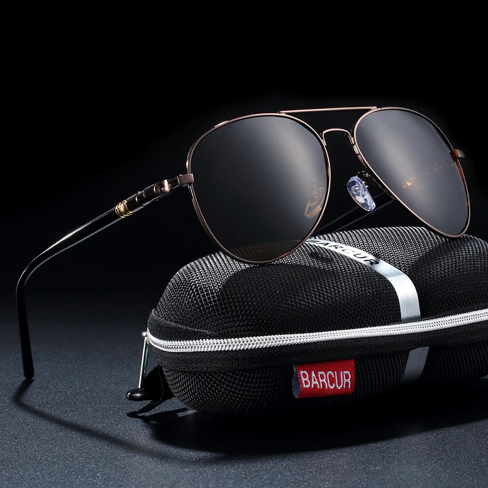 BARCUR Brand Sun glass With Box free Polarized Sunglasses Men Driving Sun Glasses Women Oculos UV 400 Sunglasses