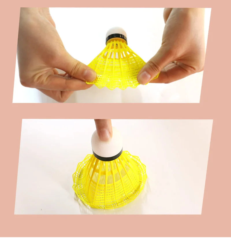 Kawasaki Nylon Ball N350 for Training 6 Pcs Badminton Plastic Shuttlecock Birdies for Outdoor Training Use Durable Medium Speed