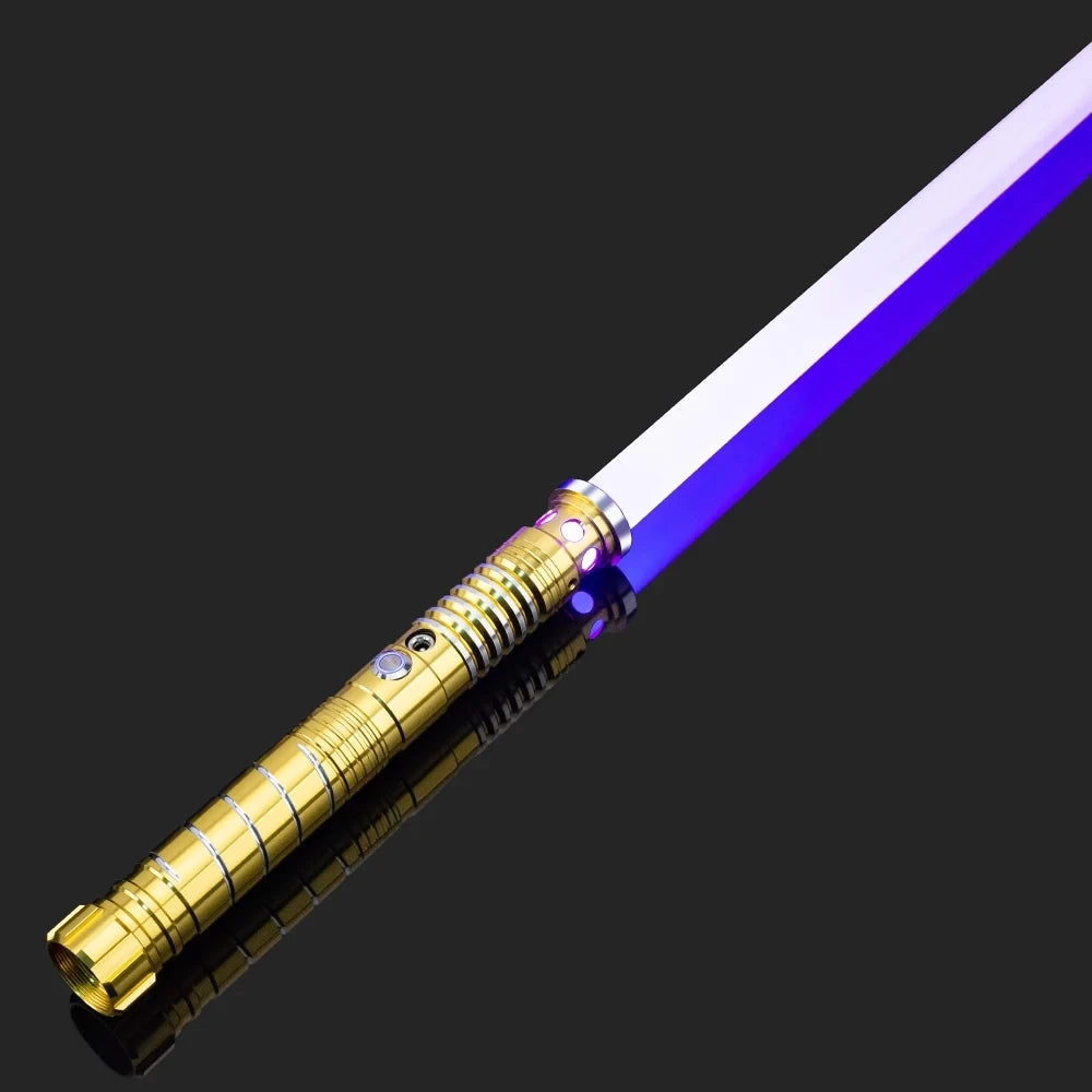 سيف ضوئي معدني RGB، مبارزة، تأرجح سلس، سيف ليزر، Sabre De Luz، 16 لونًا متغيرًا، 16 صوتًا، سلاح FOC Rave، لعبة وامضة