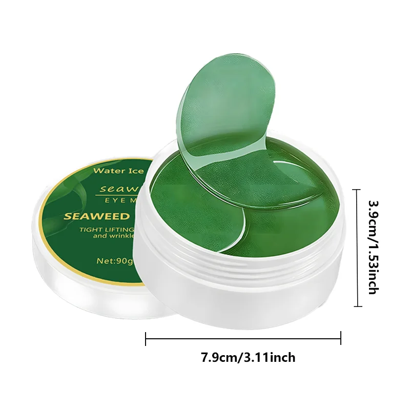 60pcs seaweed hyaluronic acid eye mask to remove dark circles collagen eye patch facial care products