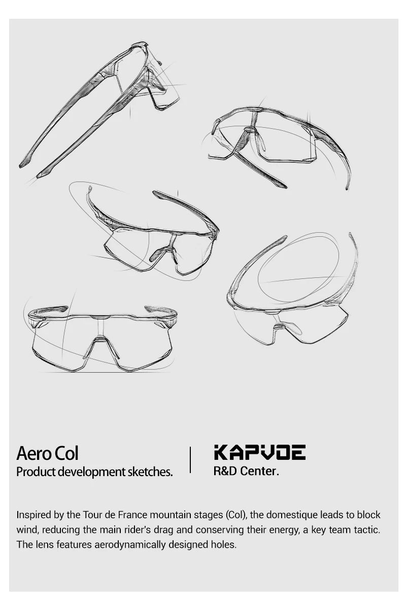KAPVOE New Outdoor Cycling Sunglasses Men Women Mountain Bicycle Sports Eyewear MTB Bike Cycling Glasses UV400 Running Goggles