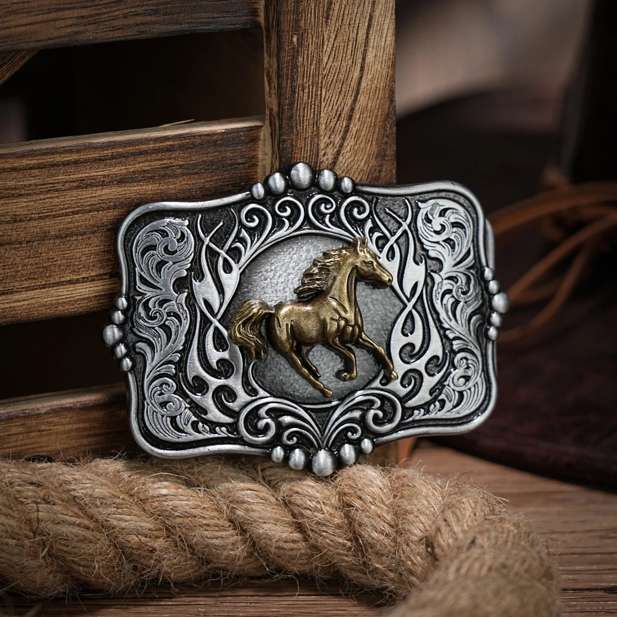 Western Belt Buckle Initial Vintage-Cowboy Rodeo Silver Large Skull Belt Buckle for Men Women