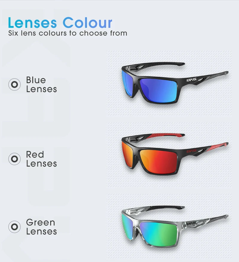KAPVOE Polarized Glasses Men Women Fishing Goggles Camping Hiking Road Driving Eyewear Sport Sunglasses bicycle running Glasses