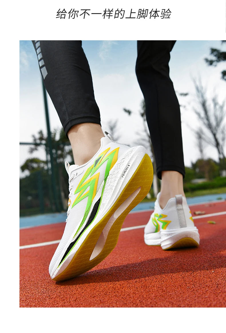 Carbon Plate Marathon Men Sports Running Shoes Air Cushion Lightweight Women Athletic Gym Sneakers Hiking Jogging Footwear