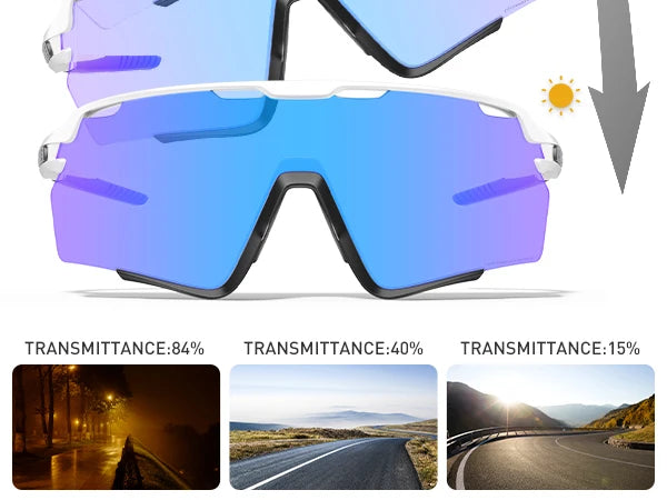 Kapvoe Photochromic Sunglasses Outdoor Bicycle Cycling Glasses MTB Driving Bike Eyewear Women Man Sports Hiking UV400 Goggles