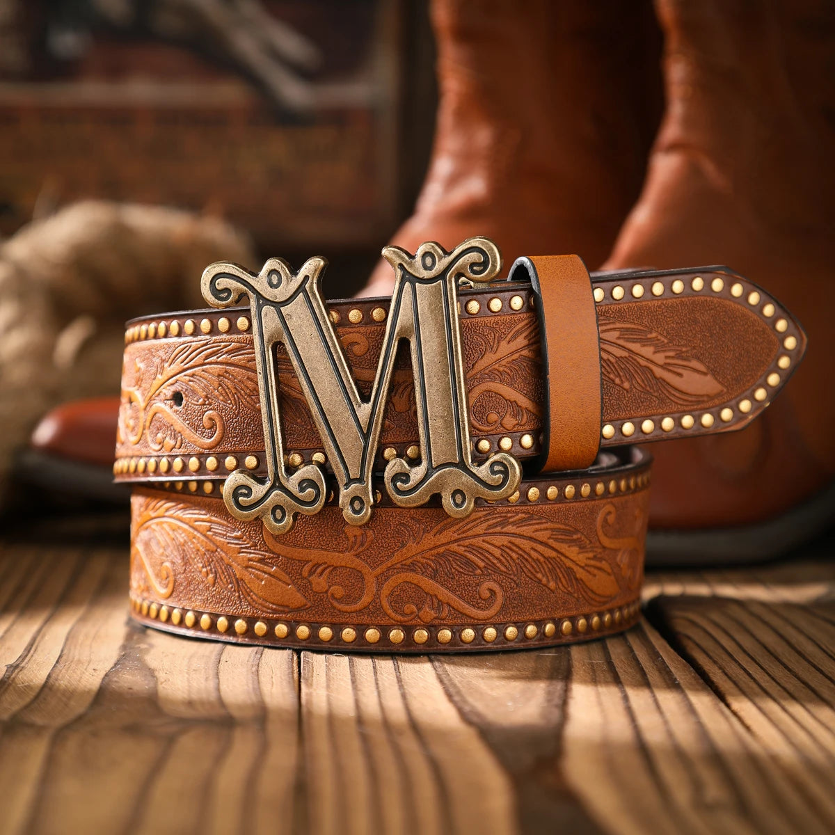 A casual and retro belt, a waist accessory for Western-style clothing, metal buckle, PU belt, suitable for both men and women