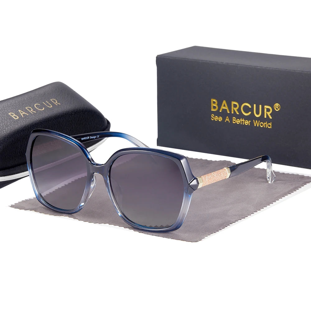 BARCUR Women Polarized Sunglasses UV400 Lady Fashion Gradient Sun Glasses for Women Eyewear Accessory