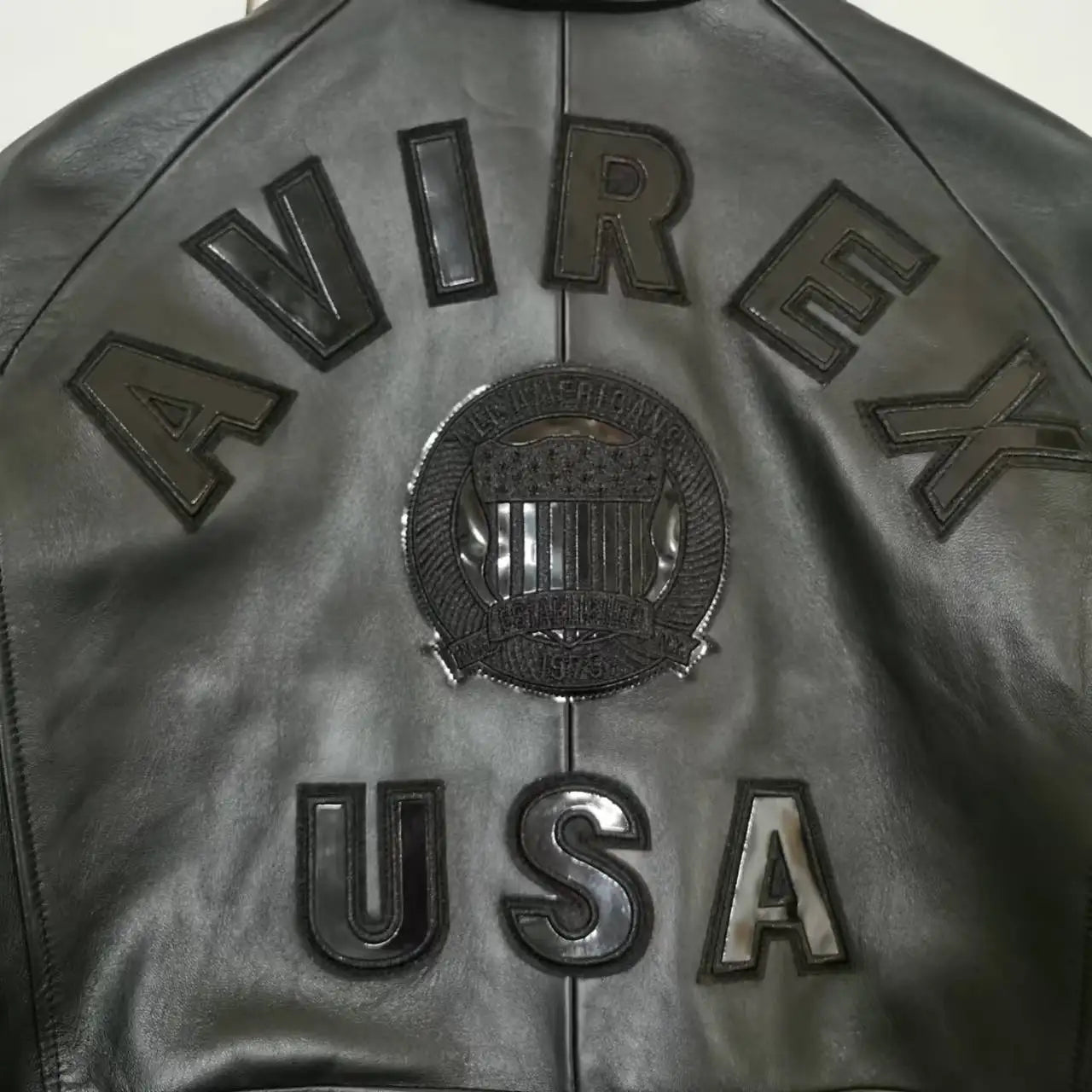 Avirex Fall New Listing Original Men's Casual Iconic Military Bomber Jacket US Size European Antique Sheepskin Coat Black Top