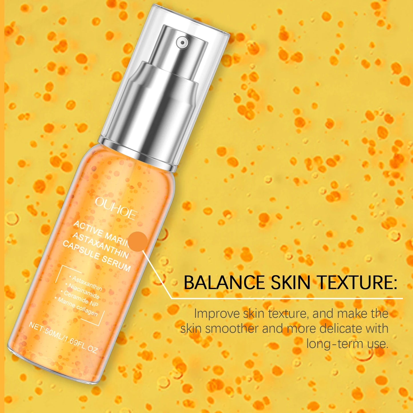 Collagen Astaxanthin Face Serum Fade Dark Spots Pigmentation Anti Aging Rejuvenation Hydrating Brightening Skin Care Essence
