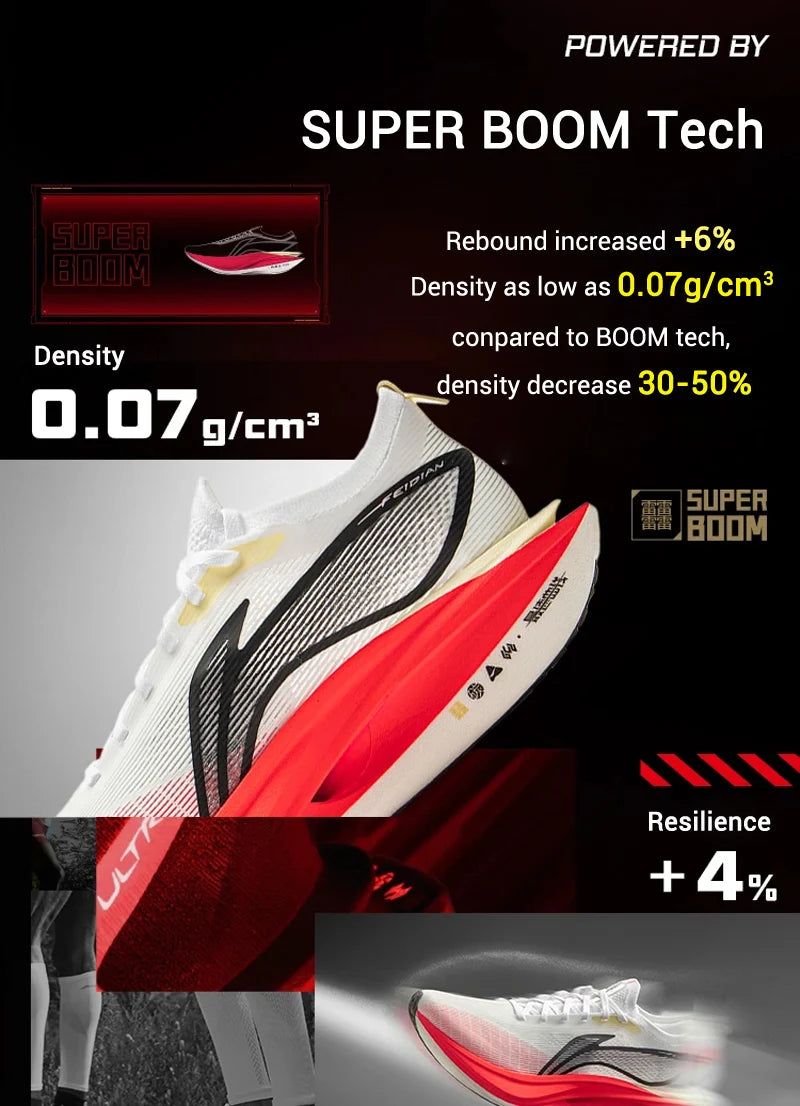 FEIDIAN 5 ELITE Racing Running Shoes – SUPER BOOM Cushioning & Carbon-Fiber Plate