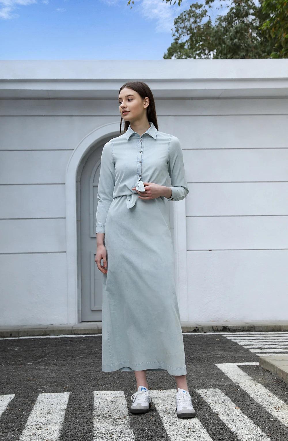 Denim Wrap Blouse & Slip Dress AP SS25 Women Lightweight