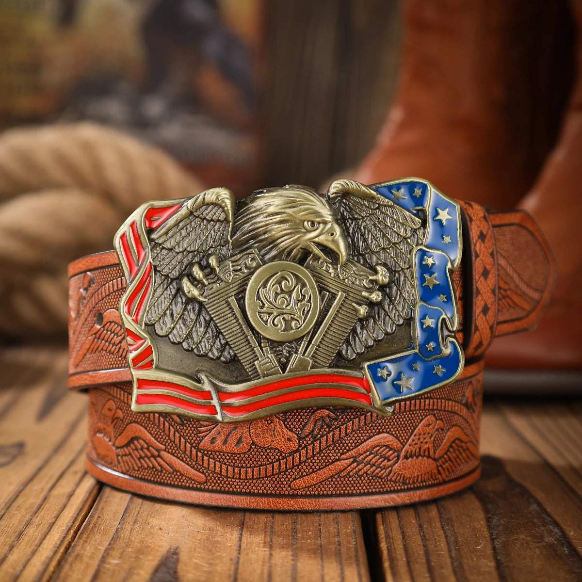 Vintage and fashion collision! PU leather alloy buckle waistband, for both men and women, to create a personalized western styl