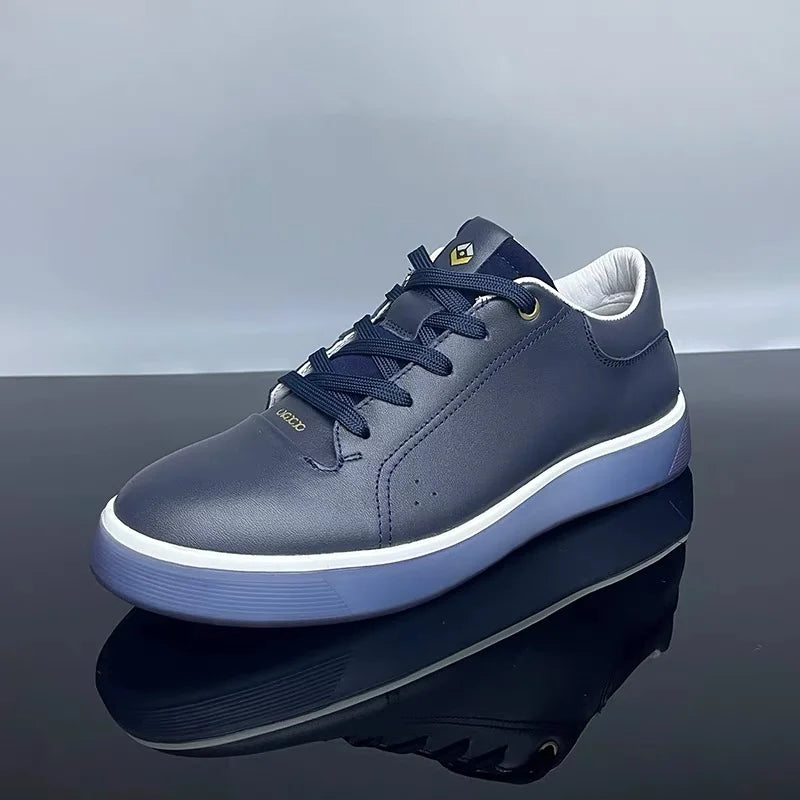 Fashion Genuine Leather Men Sneakers Breathable Comfort Classic Casual Shoes Mens Outdoor Walking Shoes Couple Footwear