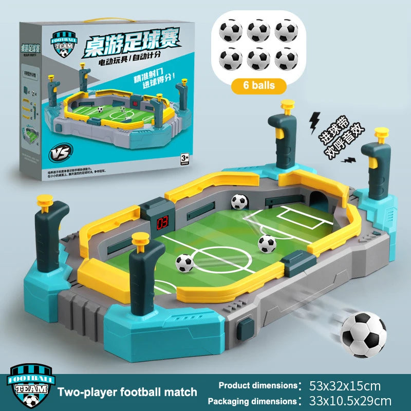Dual-control Football Battle Game Educational Two-player Interactive Football Board Game with Scorer Children's Birthday Gift
