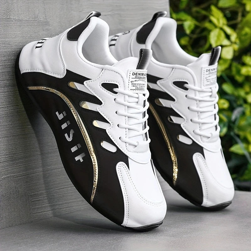 Luxury Men's Sneakers High Quality Leather Casual Shoes for Men Fashion All-match Sport Shoes Platform Comfor Men Running Shoes