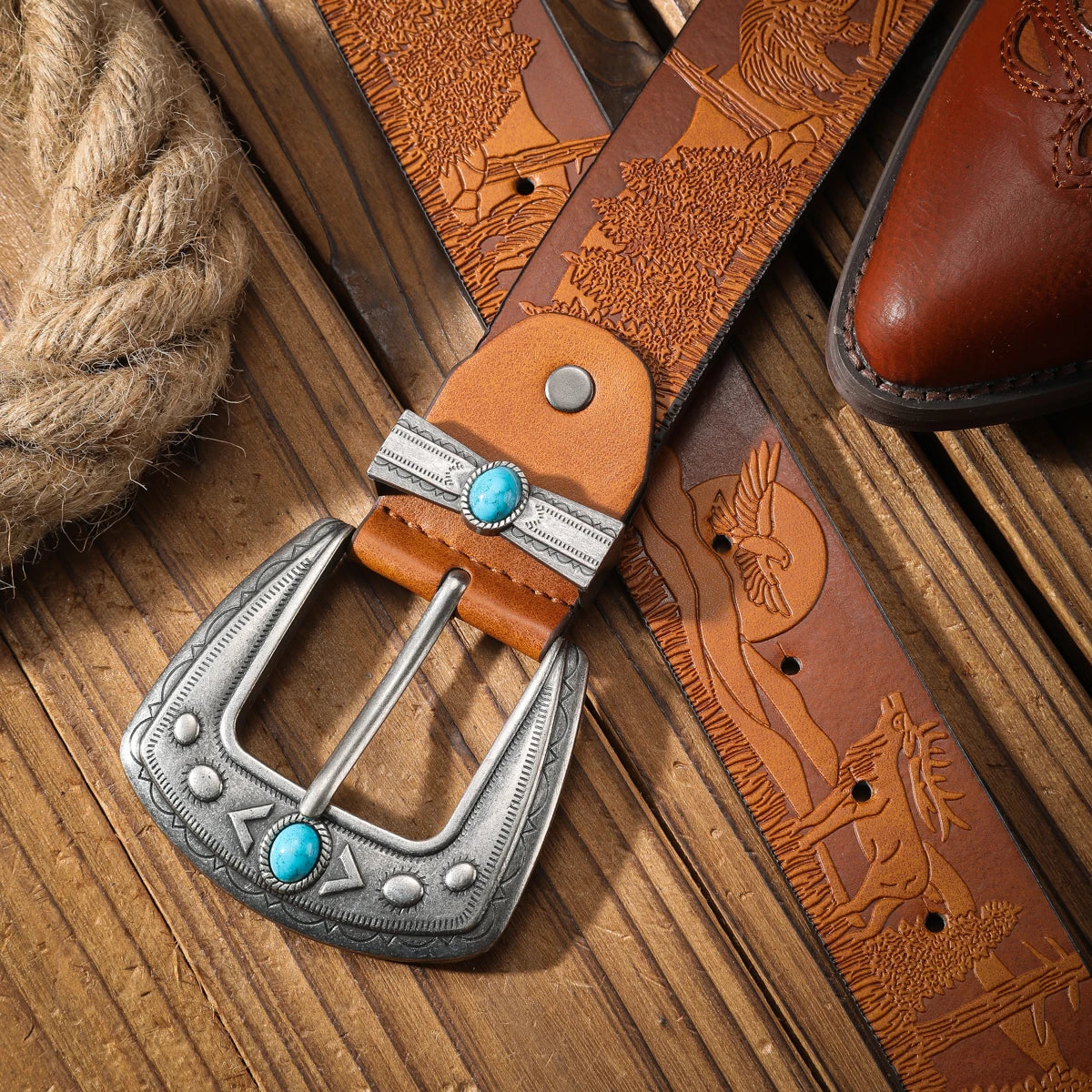 Vintage and fashion collision! PU leather alloy buckle waistband, for both men and women, to create a personalized western style