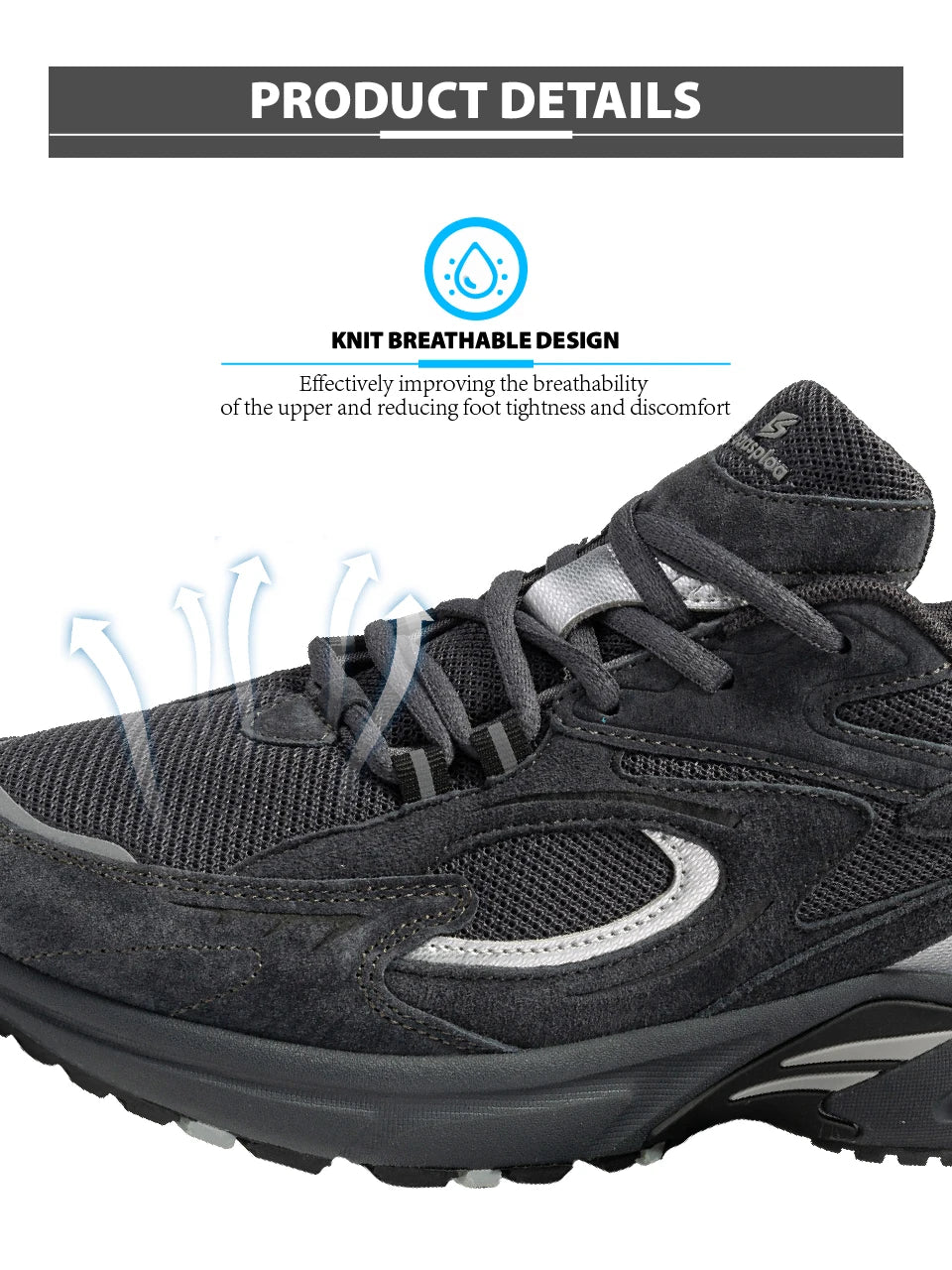 Baaslpoa New Men's Running Shoes Casual Mesh Fabric Breathable Non-Slip Walking Shoes Male Outdoor Basketball Sports Shoes
