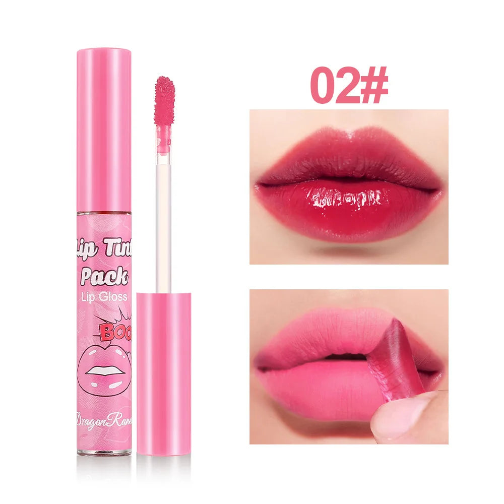 Peel Off Rose Red Lip gloss Lip Outline Contour Tattoo Lip Stain Waterproof Transfer Resistant Tear Off Peel Off Lipstick Makeup