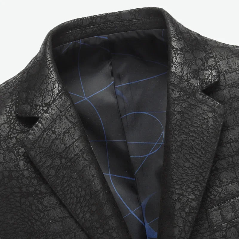 Spring Autumn New Suit Men Clothing Leather Jacket Male Leather Clothes PU Leather Coat Men's Suit Chaqueta Hombre FCY