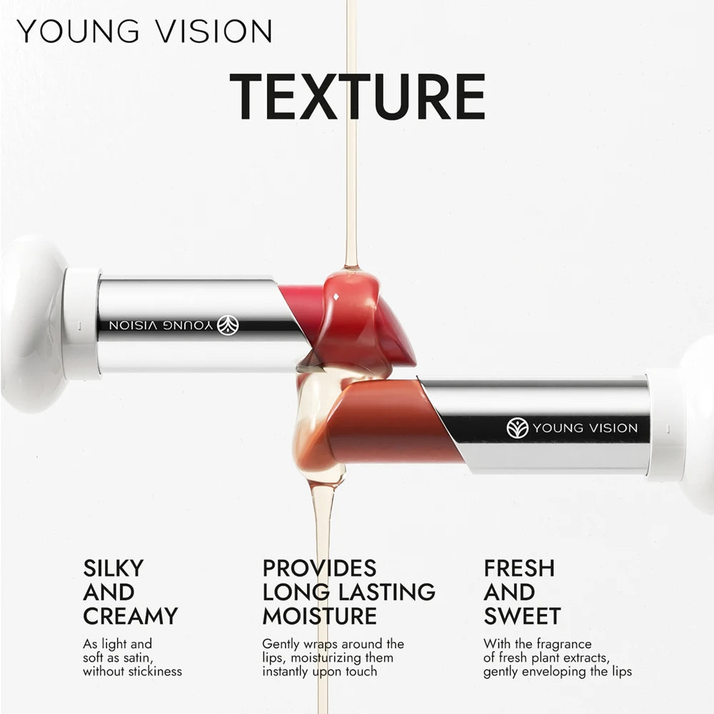 YOUNG VISION 6 Colors Fine Shimmer Nourishing Light Lipstick Long Lasting Colors Easy to Apply Lip Moisturizing Lipstick