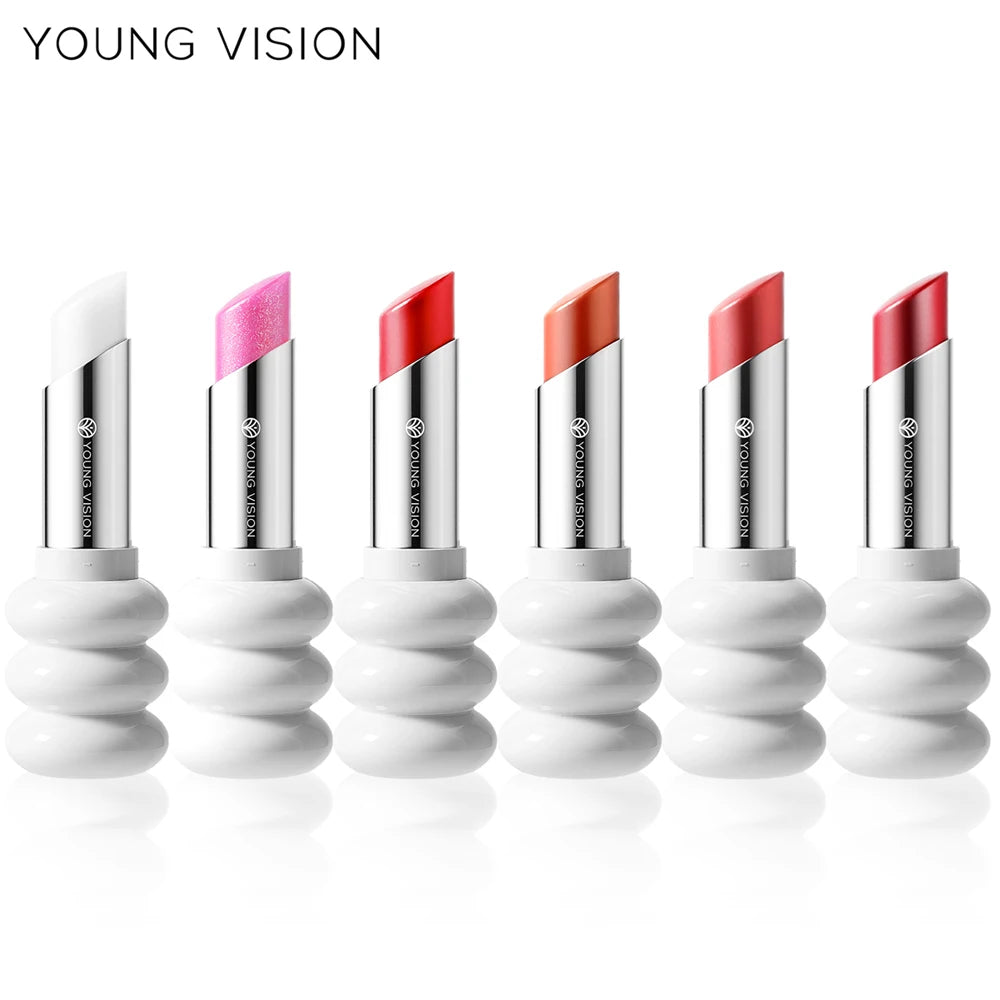 YOUNG VISION 6 Colors Fine Shimmer Nourishing Light Lipstick Long Lasting Colors Easy to Apply Lip Moisturizing Lipstick