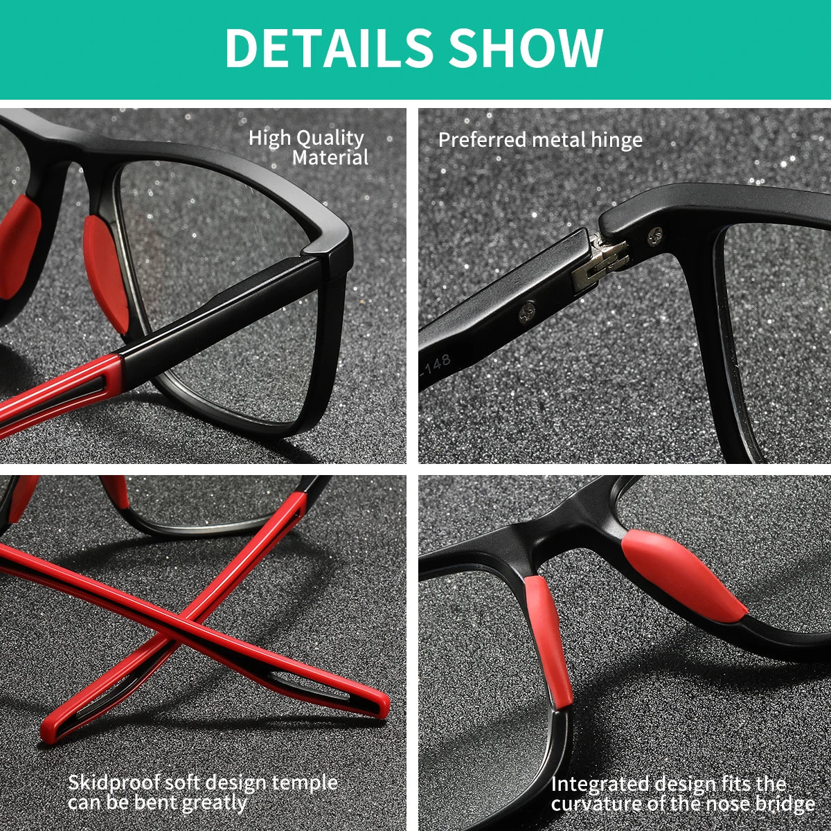 BARCUR Sports Reading Glasses For Women Fashion PC Transparent glasses Multiple Degrees Anti-Blue Light Glasses Men
