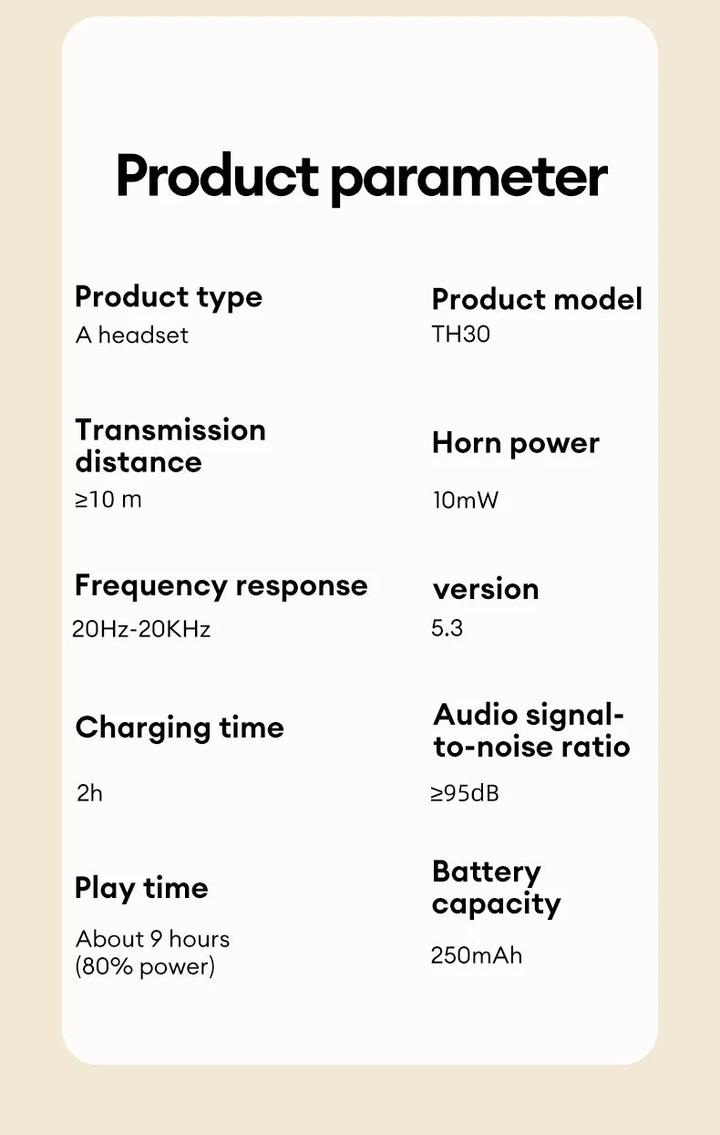 Lenovo TH30 Wireless Bluetooth 5.3 Headphone Sport With Mic Music Headset Foldable Low Latency Gaming Earphone For Xiaomi