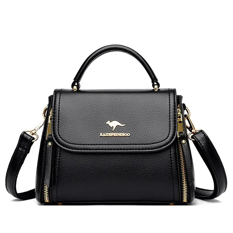 High Quality Soft Leather Tote Bag Fashion New Solid Ladies Purses and Handbags Large Capacity Shoulder Croosbody Bag for Women