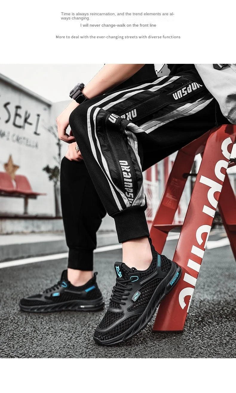 Men's Mesh Sneakers 2024 Summer Mesh Sports Breathable Casual Shoes Comfortable Men's Tennis Shoes Lightweight Running Shoes