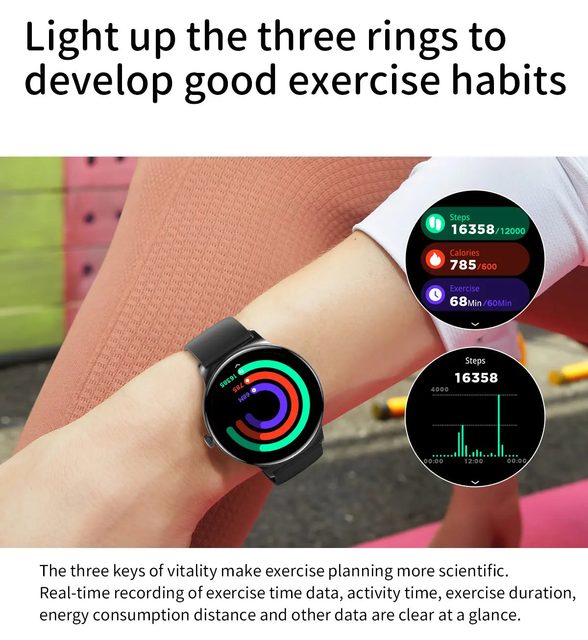 LIGE New 1.43" Bluetooth Call Smartwatch Women Men 466*466 AMOLED Full touch Screen Women Smartwatches Ladies For Android ios