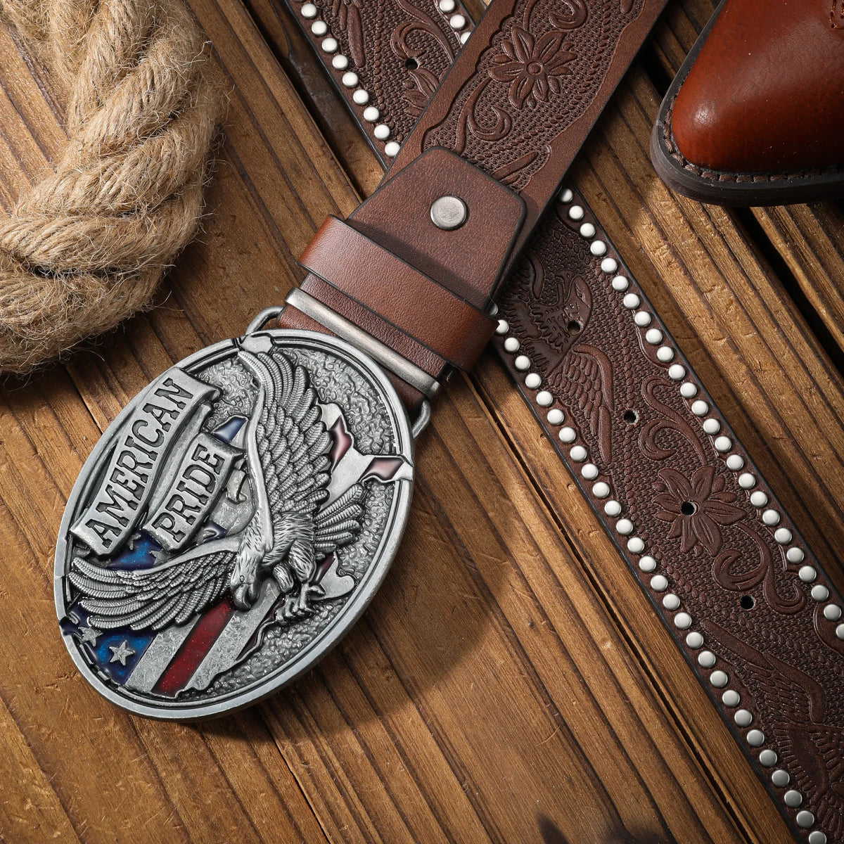 Vintage and fashion collision! PU leather alloy buckle waistband, for both men and women, to create a personalized western styl