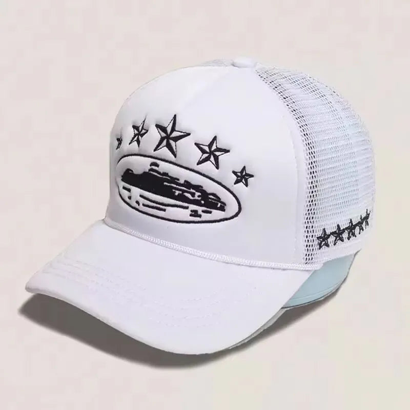 Unisex CRTZ Men Women Cap Pentagram Embroidery Baseball Net Caps Spring Summer Outdoor Adjustable Casual Hats Sunscreen Hat
