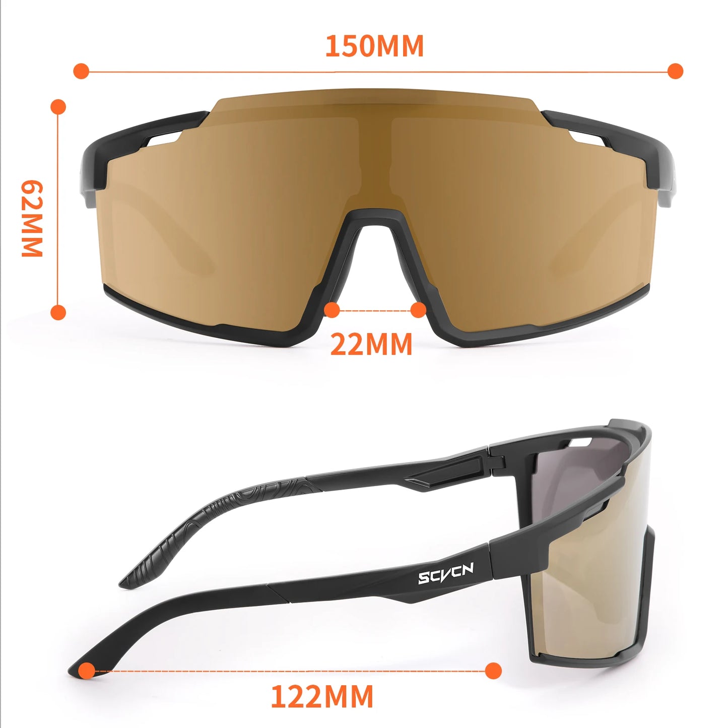 SCVCN Cycling Sunglasses Sports Bicycle Glasses MTB Mountain Bike Goggles Cycling Accessories UV400 Outdoor Eyewear Men Women