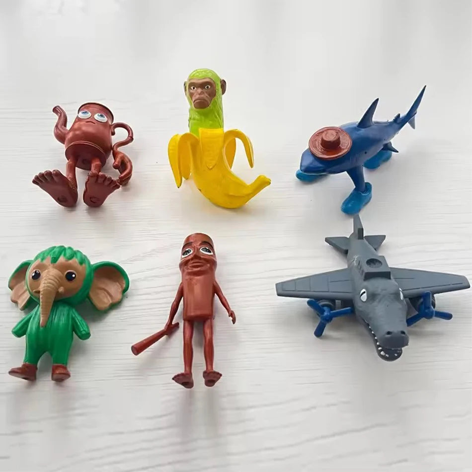 Italian Brainrot Tung Sahur Figure Toy Tralalero Tralala Figures Bombardino Crocodilo Shimpanzini Bananini Model Decor Doll Gift