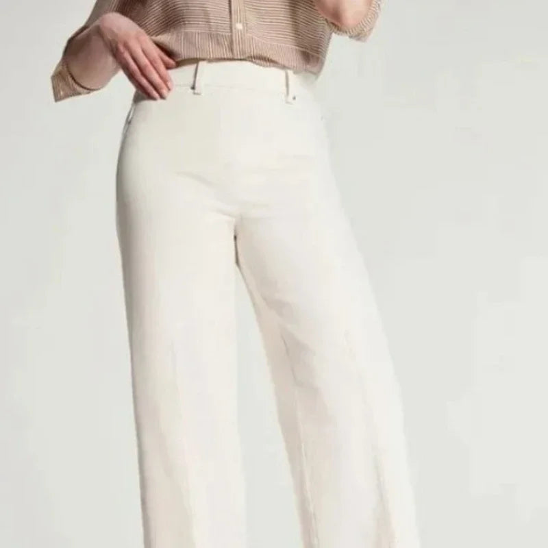 2023 New Solid Color Jeans Women Loose Washed Jeans Women All-Match Micro-Elastic Comfortable Straight Mid-Waist Denim Trousers