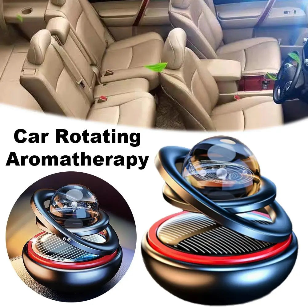 Car Solar Aromatherapy Ornaments Car Double Suspended Crystal Ball Aromatherapy Perfume Ornaments Creative Ornaments