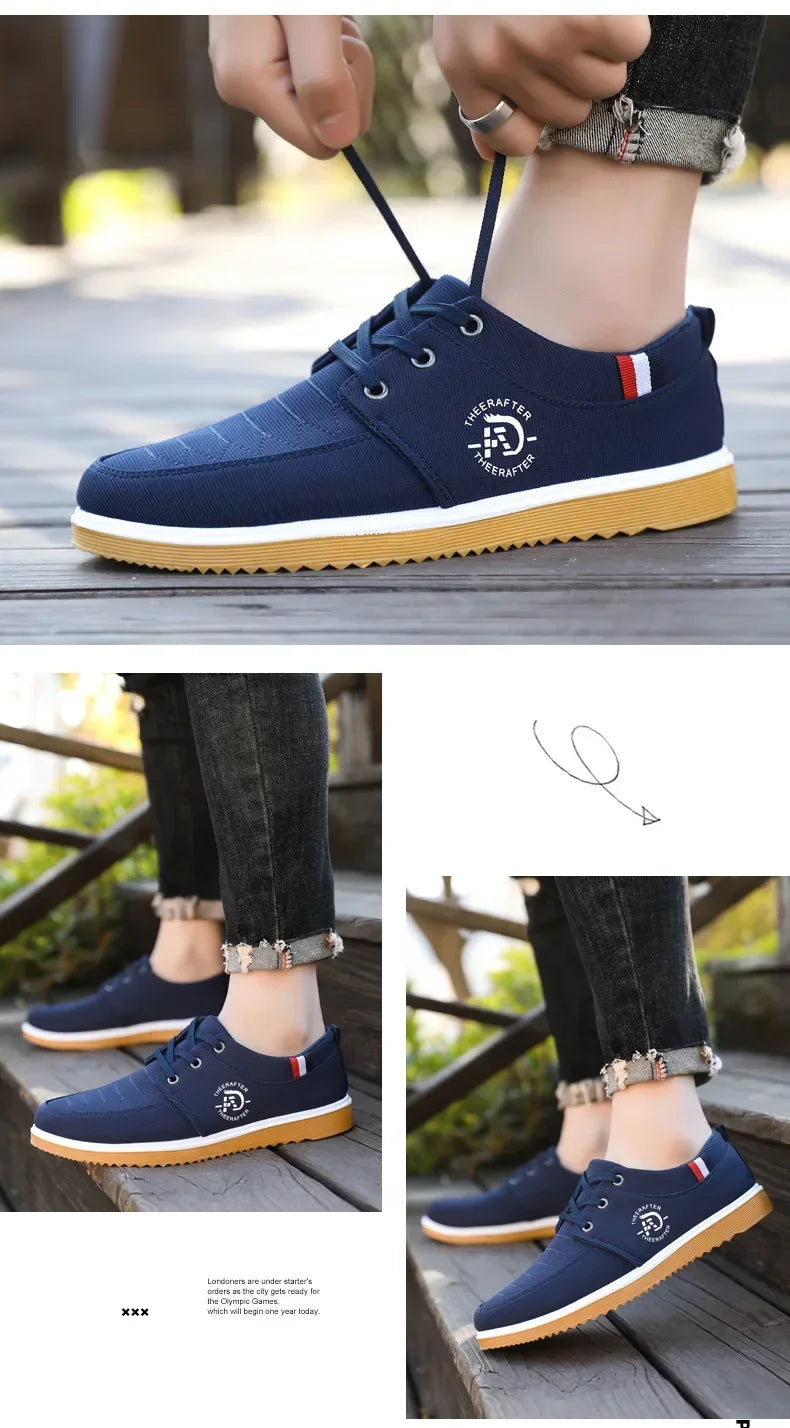 Man Canvas Shoes Fashion Platform Sneakers for Men Casual Walking Breathable Shoes Male Loafers Zapatillas Hombre 2025