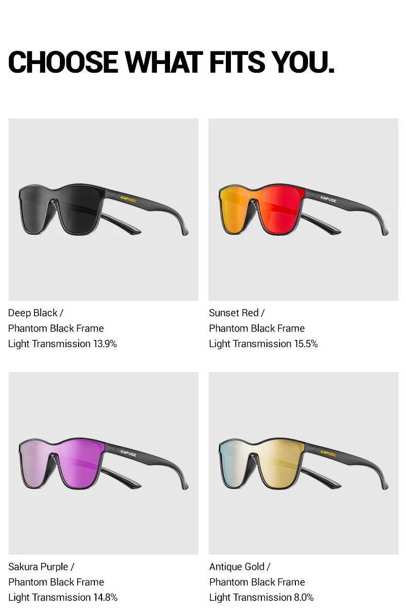 Kapvoe Polarized Outdoor Road Marathon Sports Cycling Glasses Men Women Riding Cycling Sunglasses UV400 Cycling Running Goggles