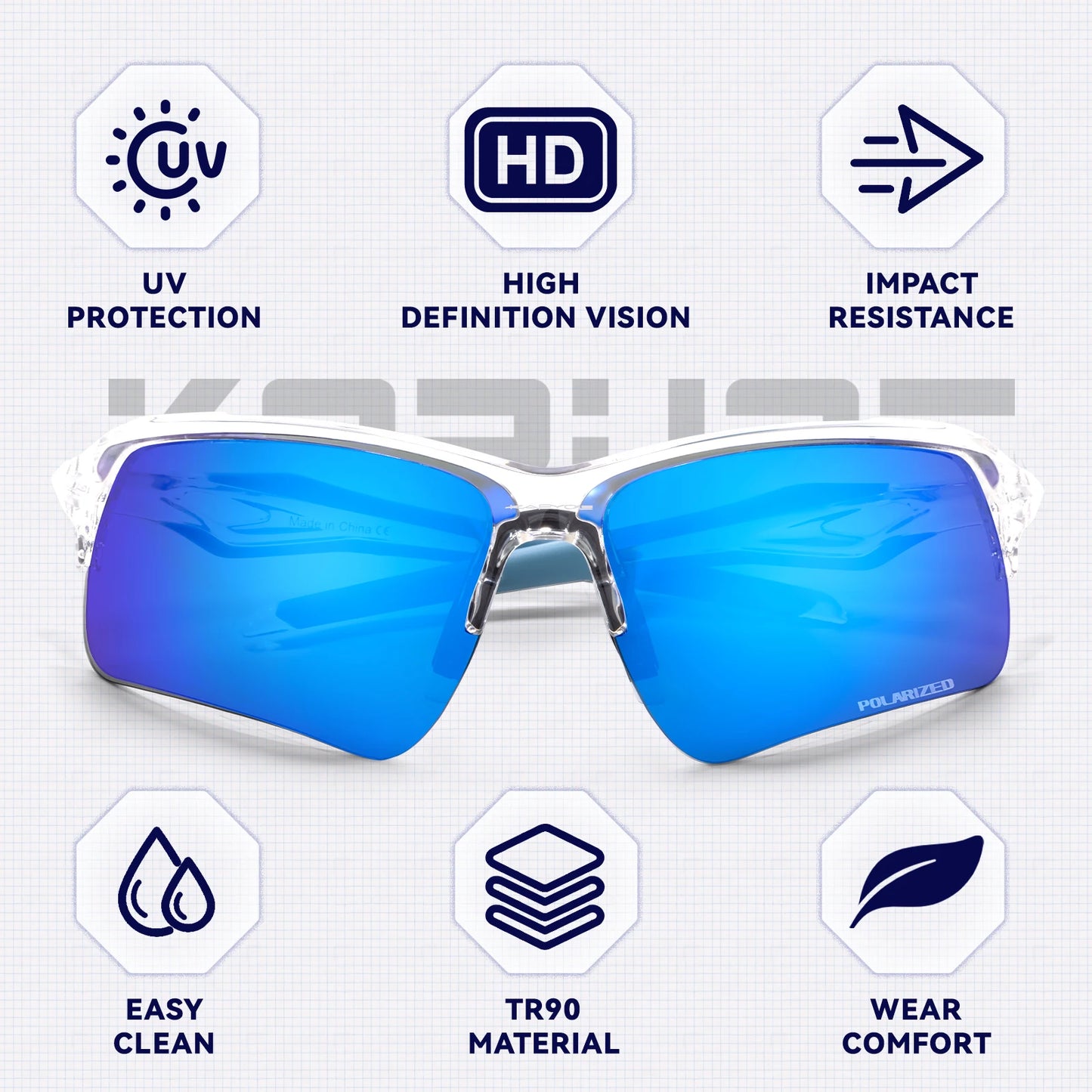 Kapvoe Men Outdoor Polarized Sunglasses Bicycle Cycling Glasses MTB Driving Bike Eyewear Women Sports Running UV400 Goggles New