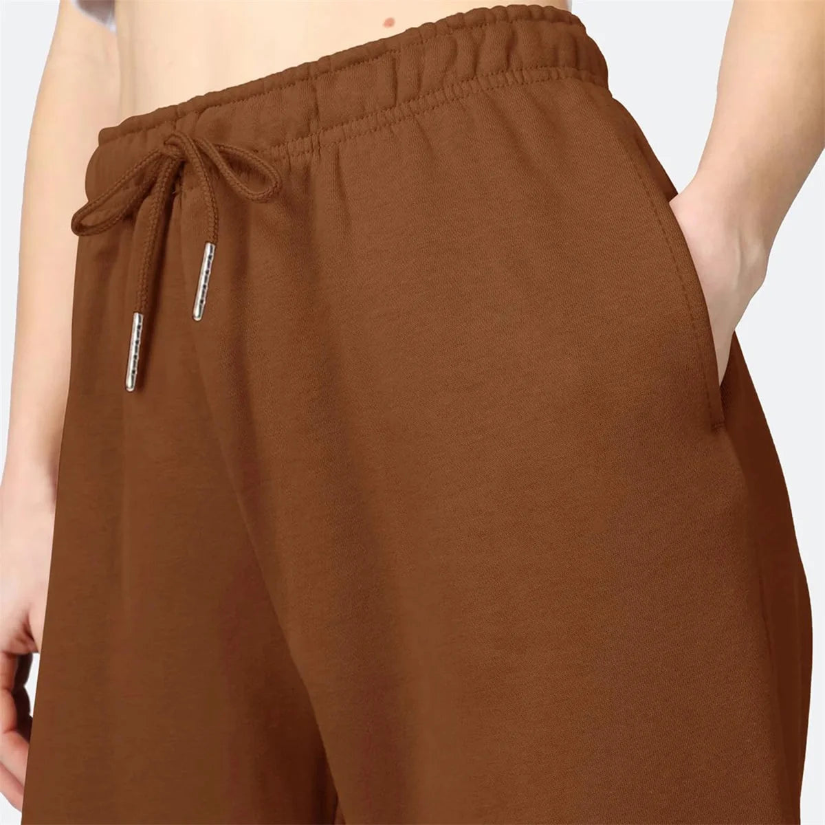 Casual Straight Joggers Sweatpants Women Fashion Retro Solid Drawstring High Waist Pant Spring Summer Street Trouseres 2025 Chic