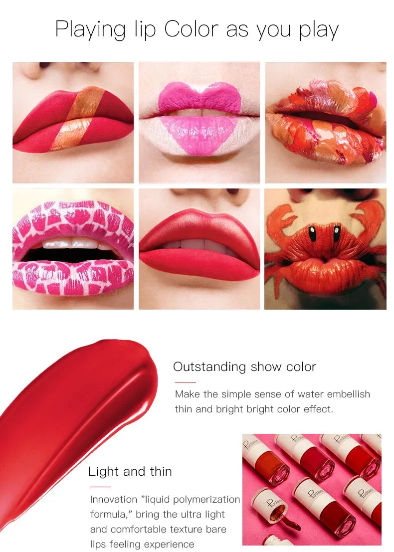 1PC Sexy Pink Women's Lipstick 16 Colors Lasting Waterproof Liquid Pencil Matte Liquid Lipsticks Makeups Non-Stick Cup Lip Gloss