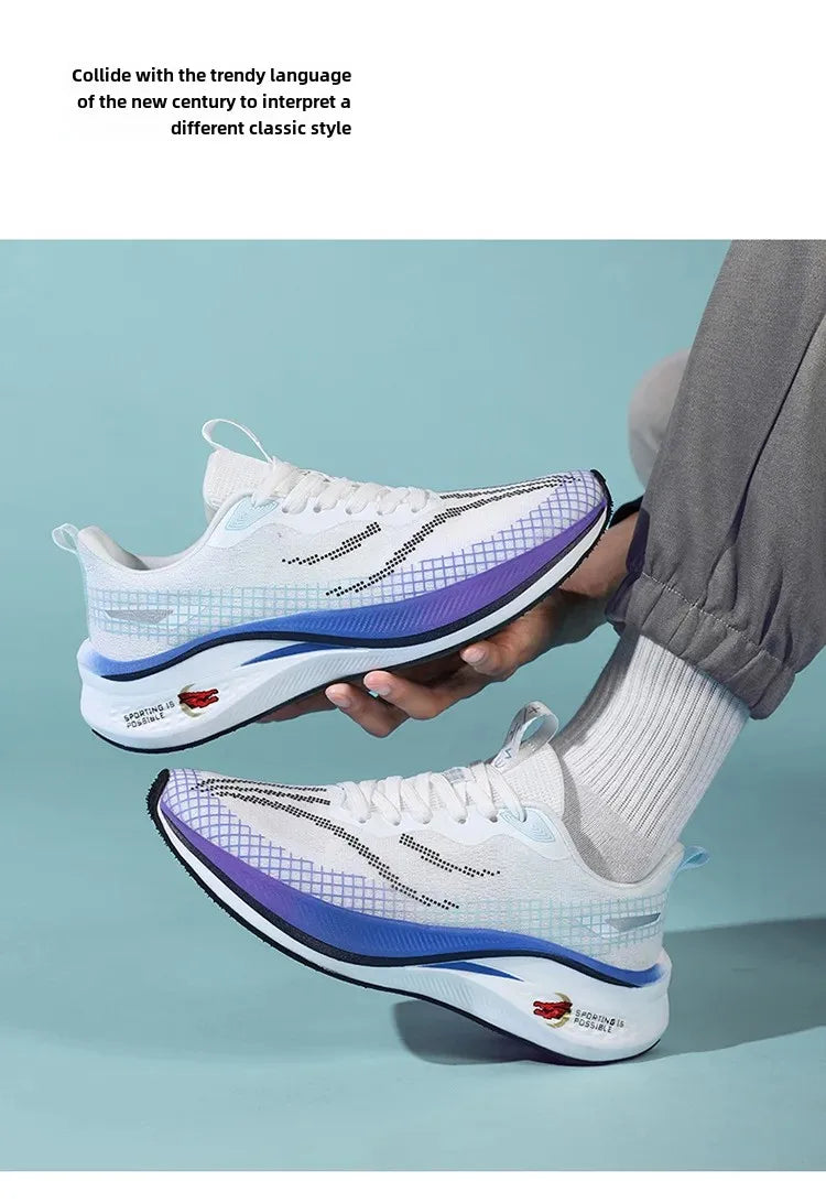 New Red Rabbit 7 Couple Carbon Board Mesh Breathable Sports Shoes Elderly Trendy Shoes Men's Casual Running Shoes Summer EVA Upp