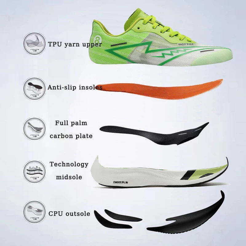 Running Shoes Men High Quality Full Palm Carbon Plate Cushion Professional Training Shoes Lightweight Wear-Resistant Sneakers
